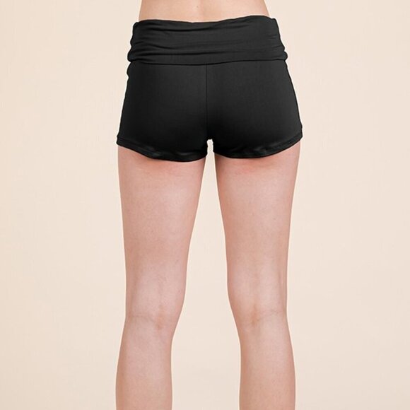 Black Exercise Short Stretch Pants by Heart & Hips - Picture 3 of 4